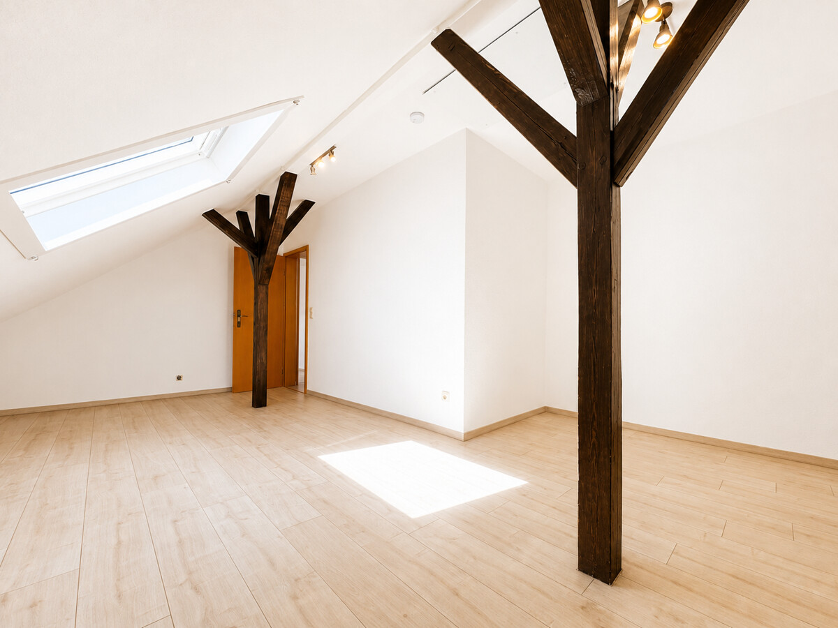 Schlafzimmer mit Holzbalken Schlafzimmer mit Holzbalken - Objekt 9803