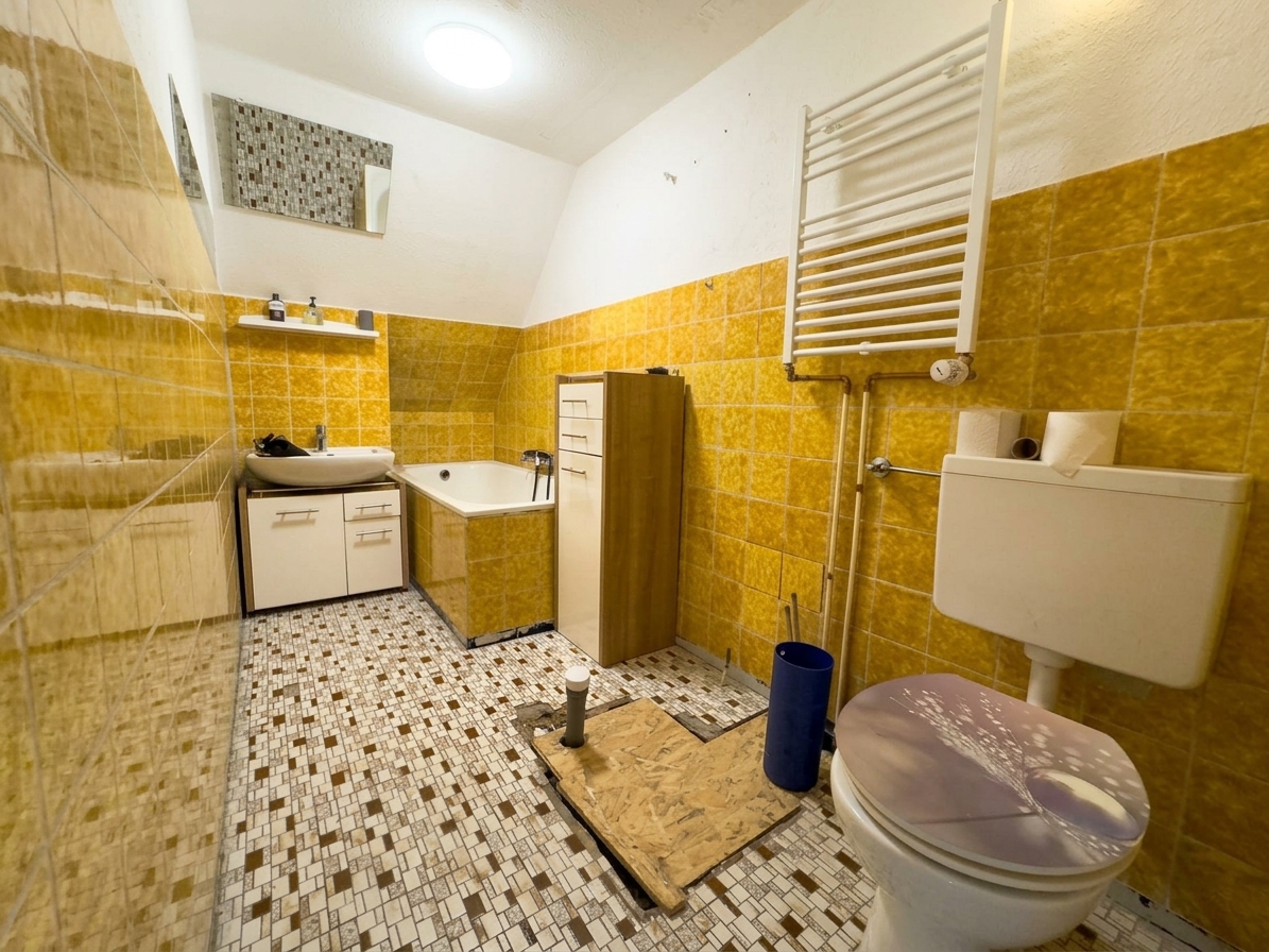 Badezimmer im Dachgeschoss Badezimmer im Dachgeschoss - Objekt 9857