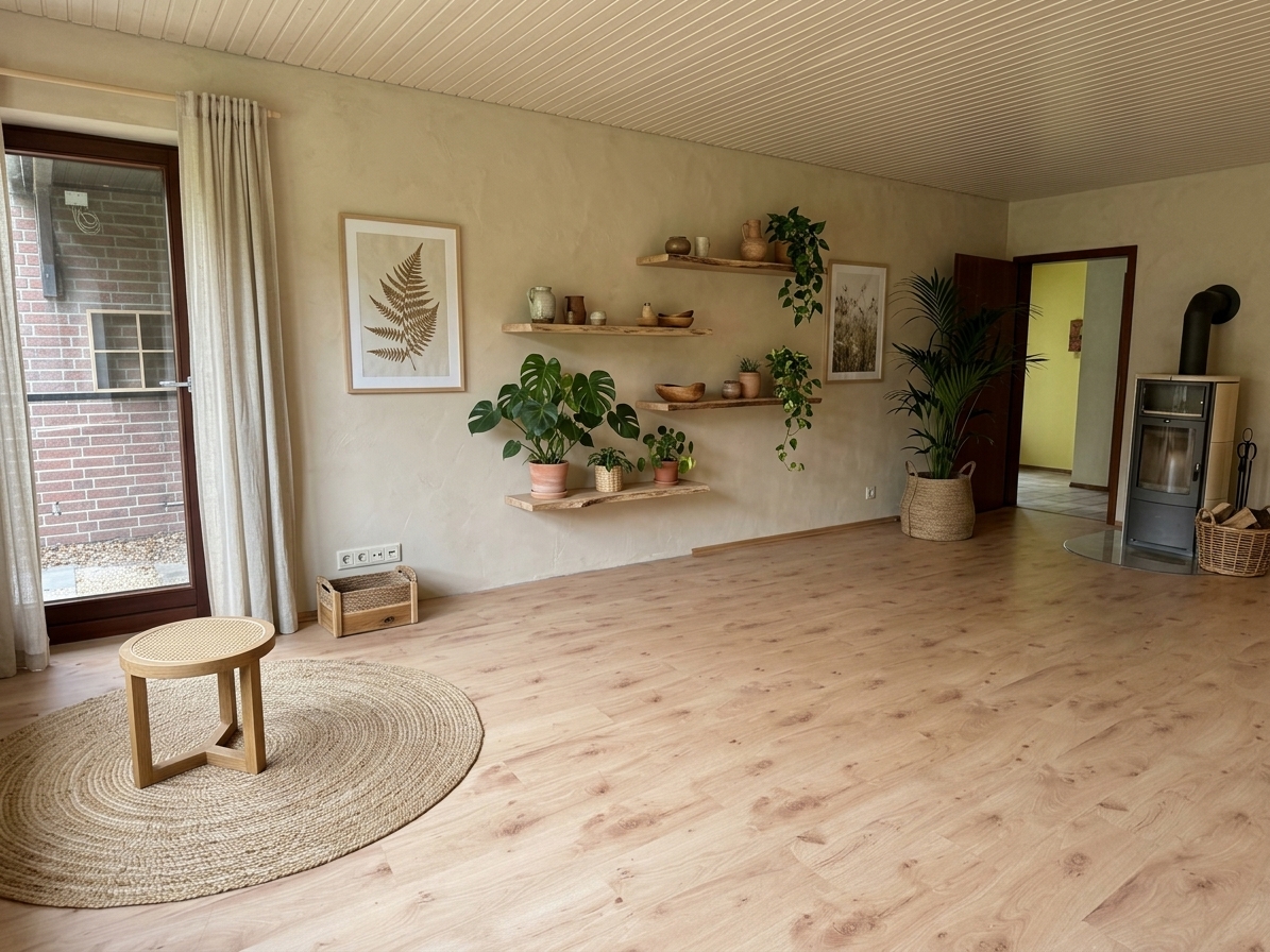 Bespielbild Wohnbereich mit Zugang zur Terrasse Bespielbild Wohnbereich mit Zugang zur Terrasse - Objekt 9787